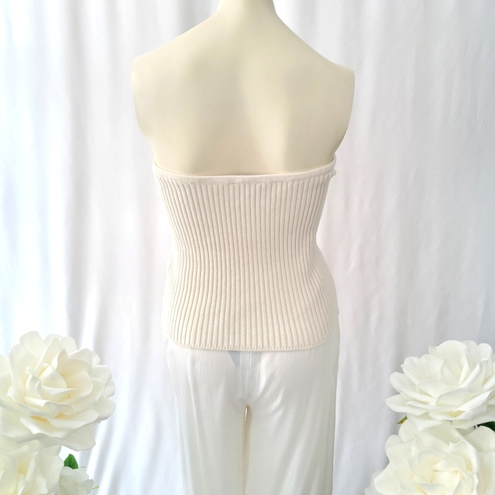 Express Strapless Ribbed Tube Top - Picture 4 of 11